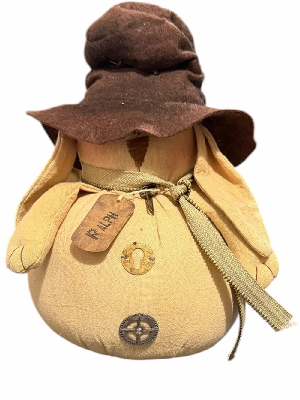 Ralph the Bunny Honey and Me Tea Stained Folk Art Primitive Salvage Rabbit New
